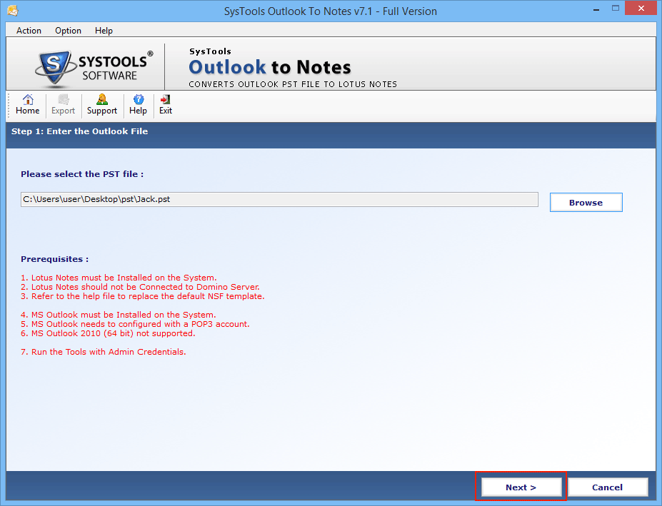 Convert Lotus Notes To Microsoft Outlook 8.1
