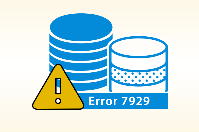 fix sql server database error 7929