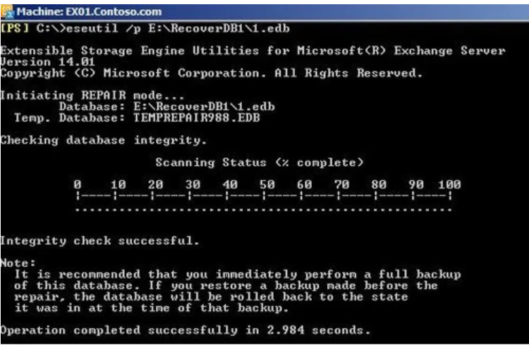 Exchange MBX. Utility commands