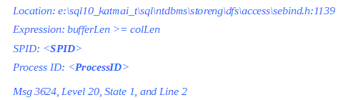 fix sql server error 3624