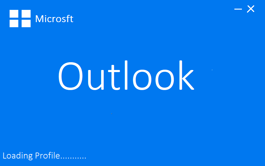 Outlook Hangs on Loading Profile 