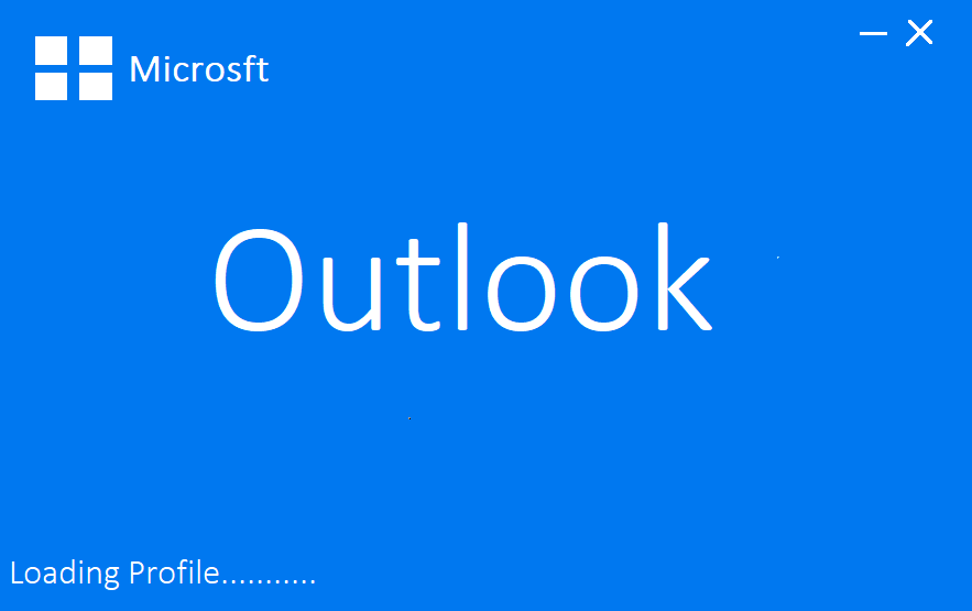 Outlook Hangs on Loading Profile