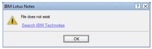 Lotus Notes Error 1