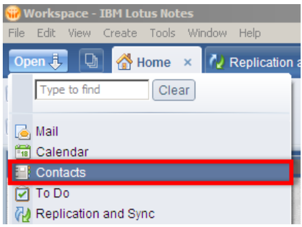 Lotus Notes Contacts 