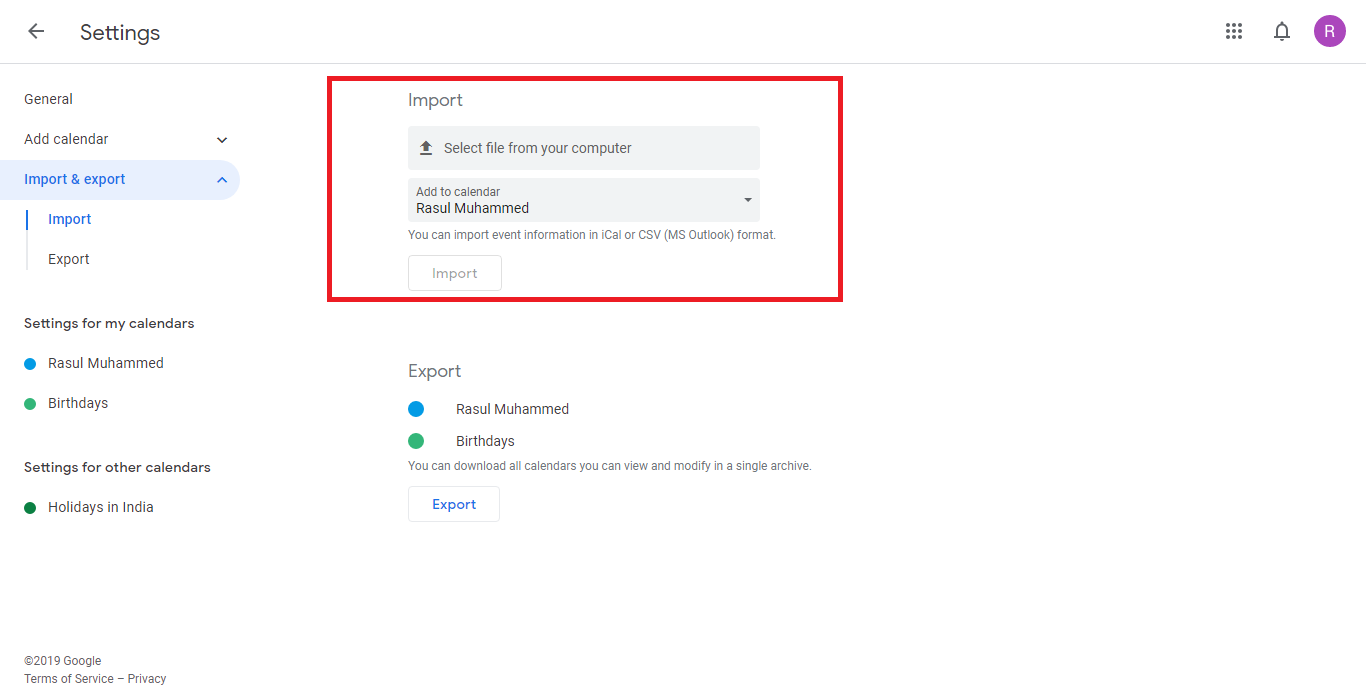 lotus notes calendar to google