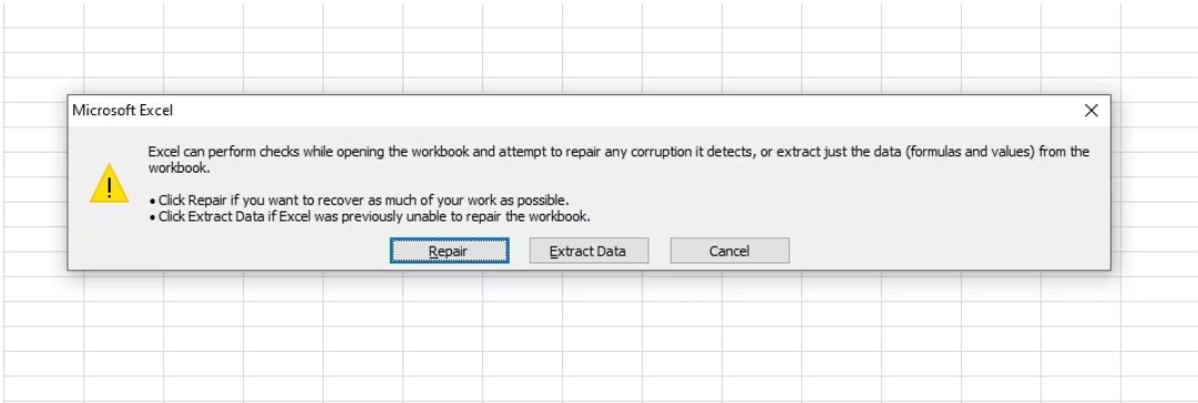 Recover Corrupted Excel Files