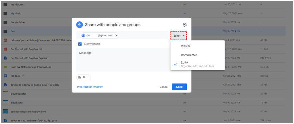 transfer data from google drive to another google drive 