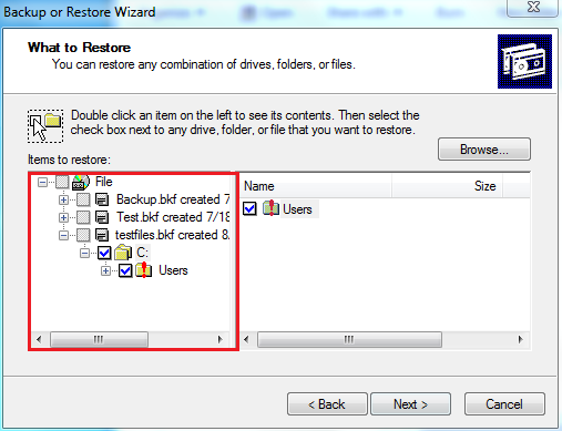 desired file / folder