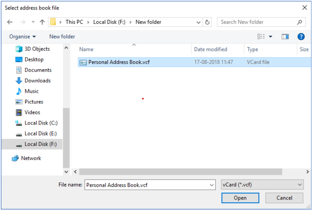 choose VCF file