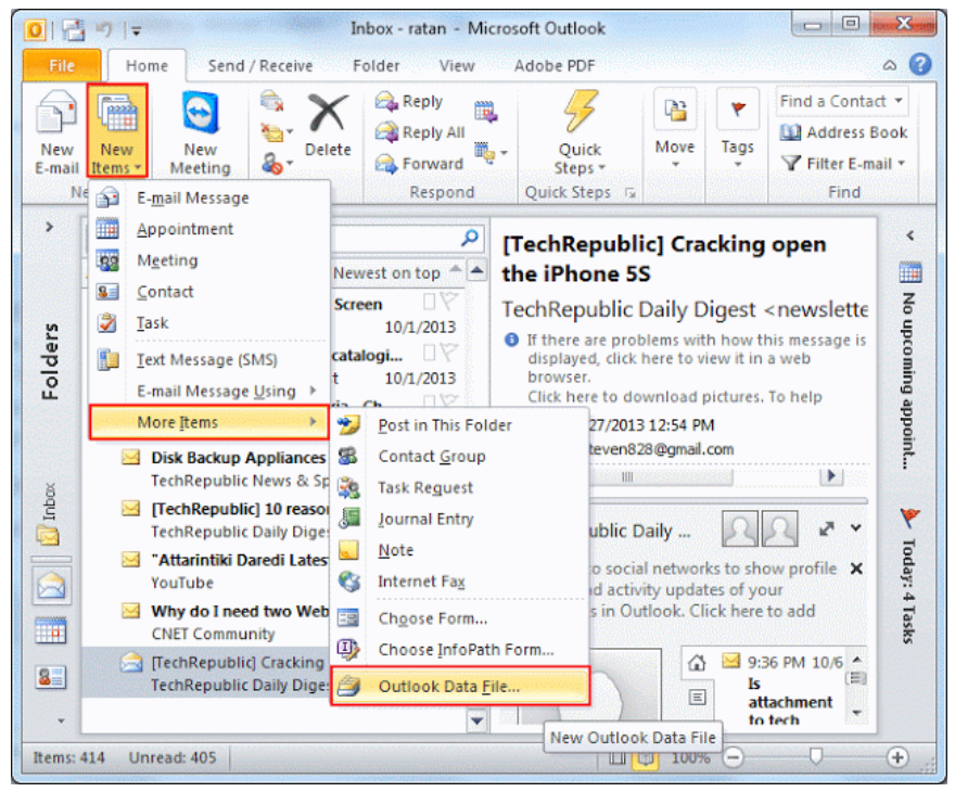 merge multiple archive pst files in Outlook 