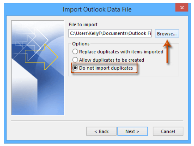  combine two archive files in Outlook 
