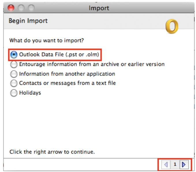 import pst file in outlook in mac 