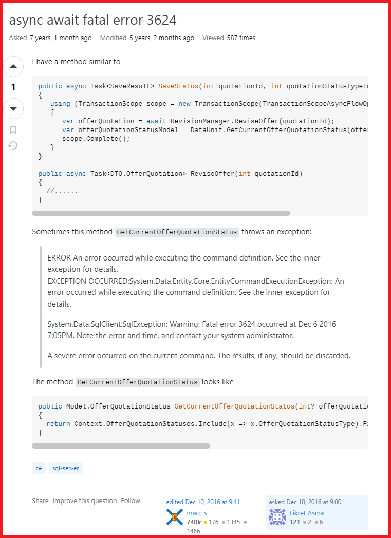 user query-1 for SQL error 3624