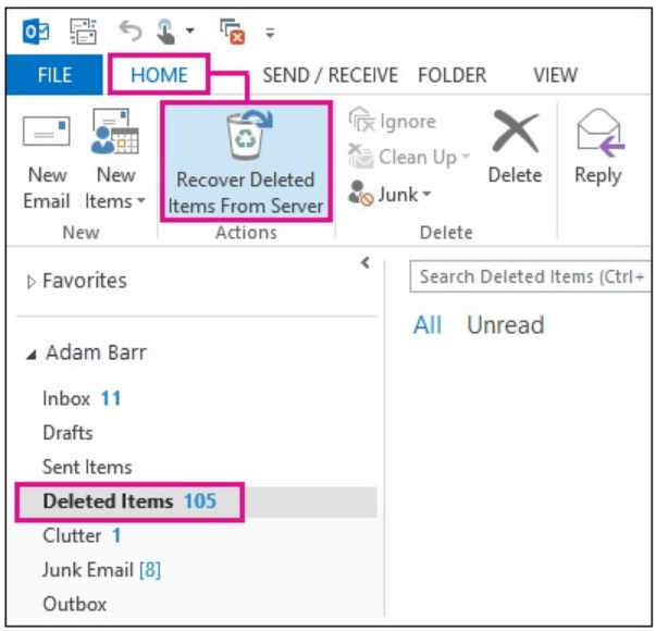 Recover Deleted Contact From Outlook