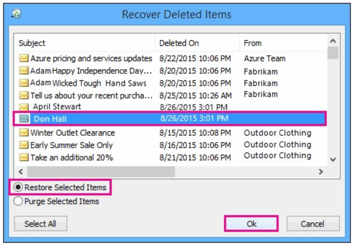 Recover Deleted Contact From Outlook