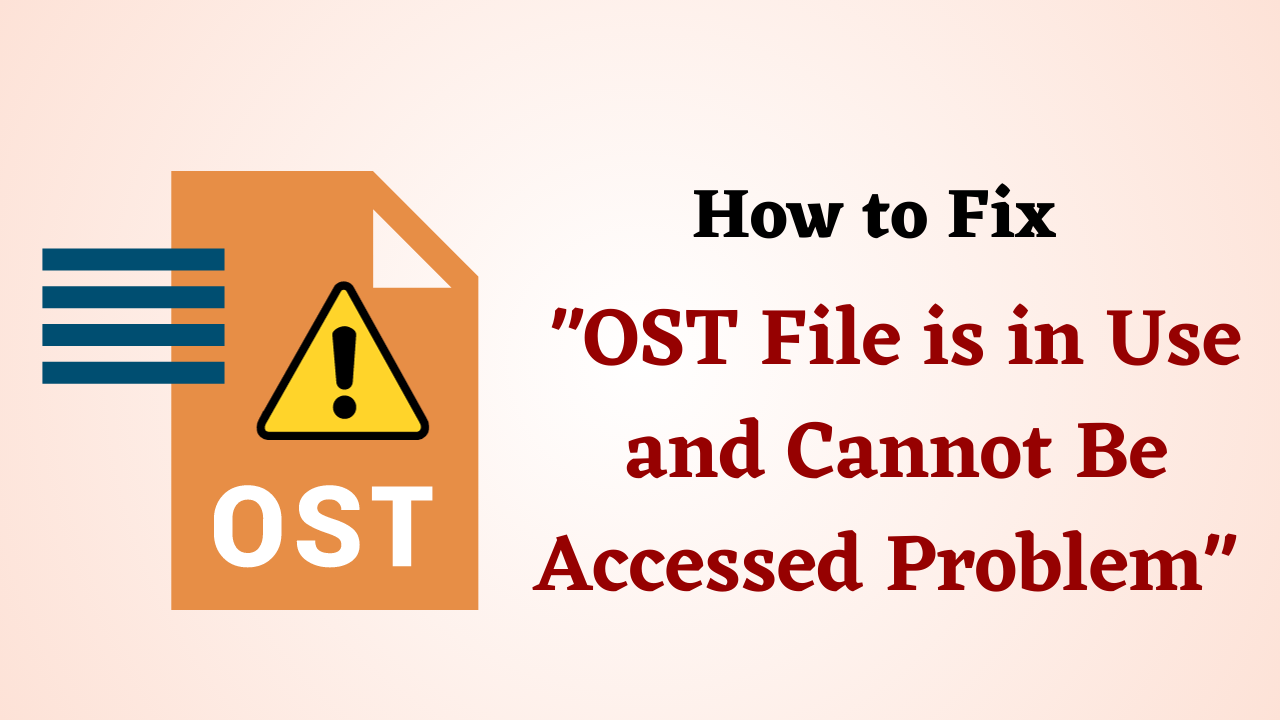 ost file is in use and cannot be accessed