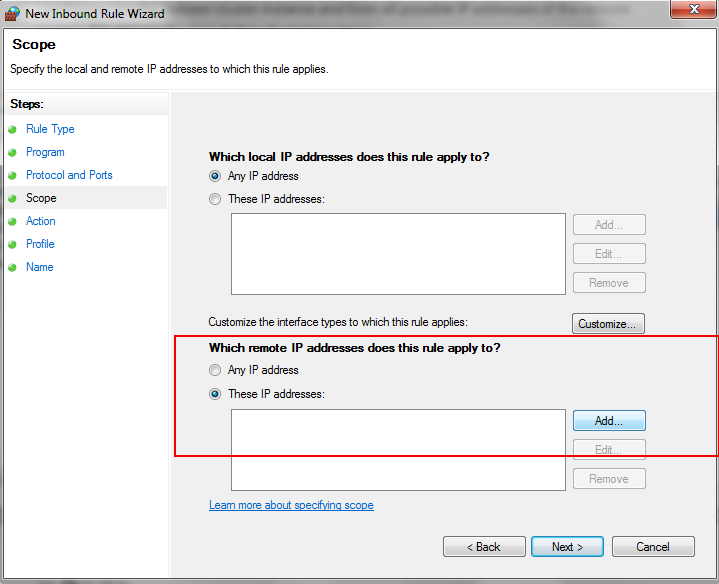 choose IP address