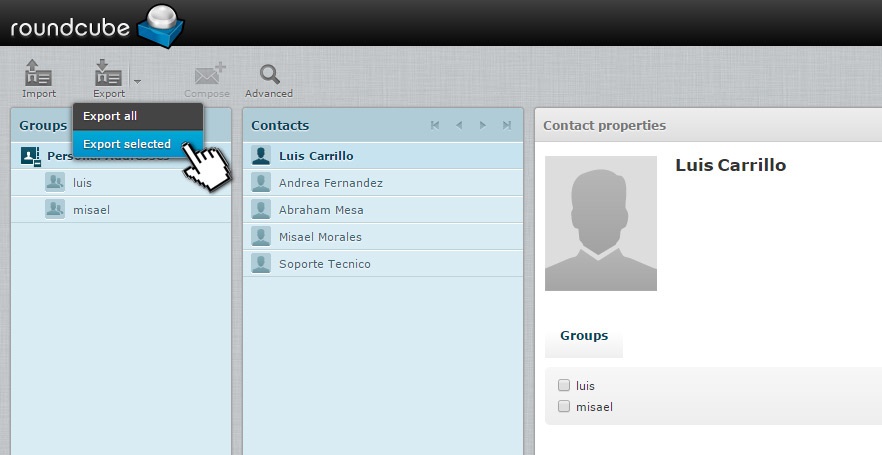 export all contacts
