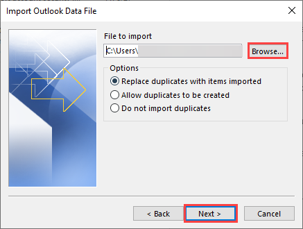 choose CSV or vCard