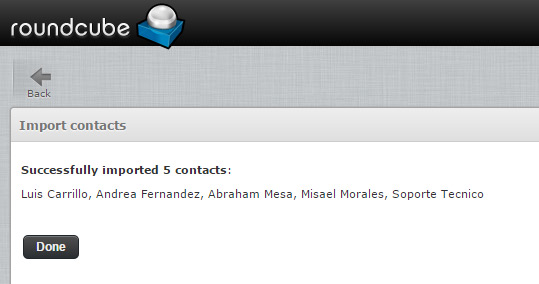 import roundcube contacts to Outlook 