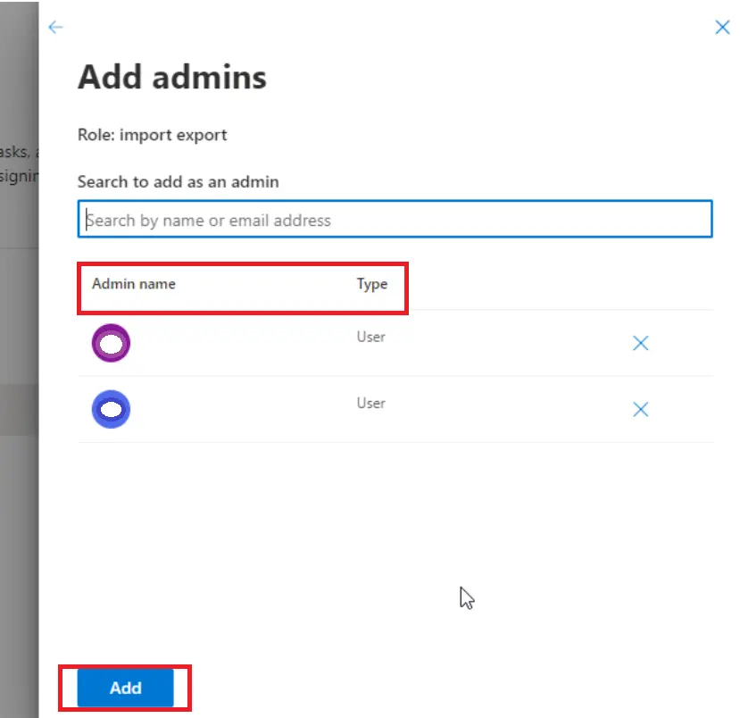 add the "Admins"