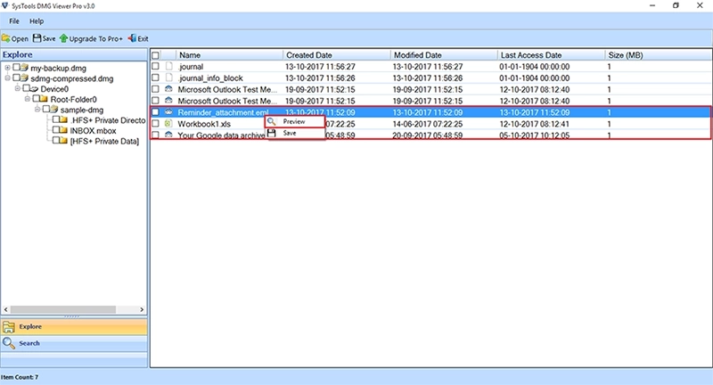 preview the files