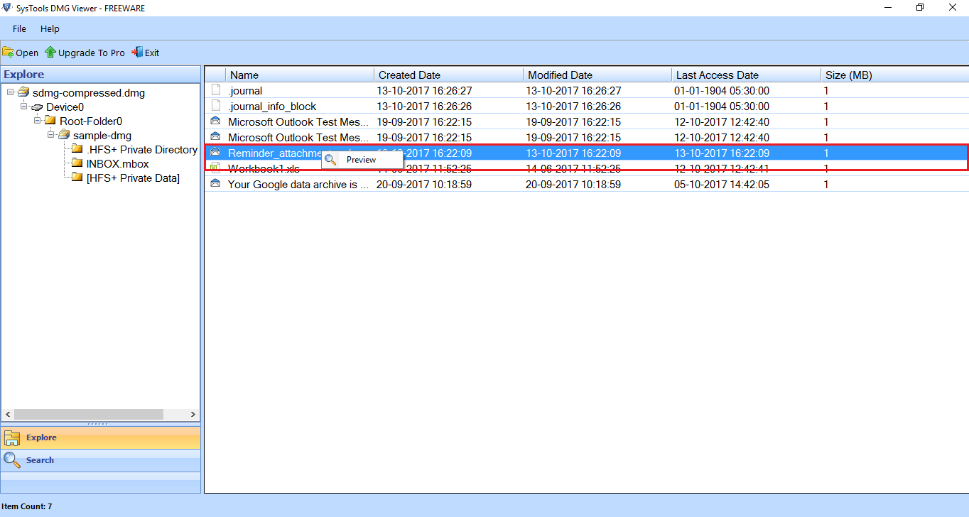 preview the files