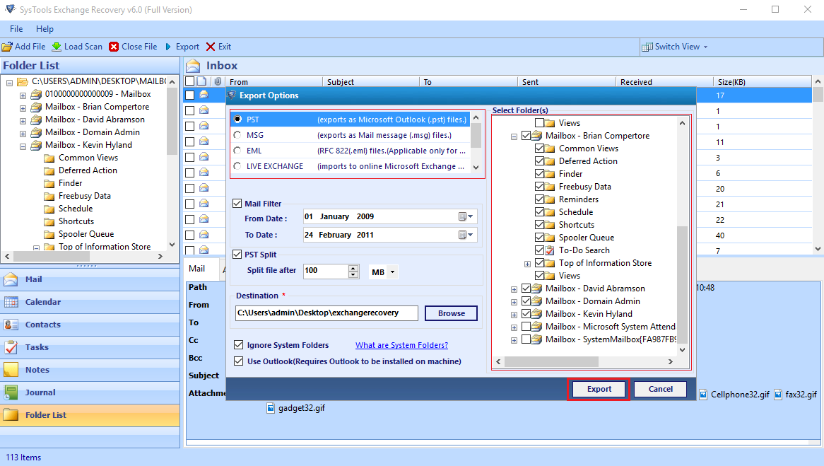 Merge Multiple MAB file into PST