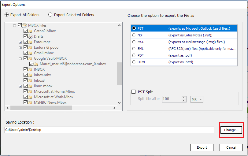 Convert MBOX File