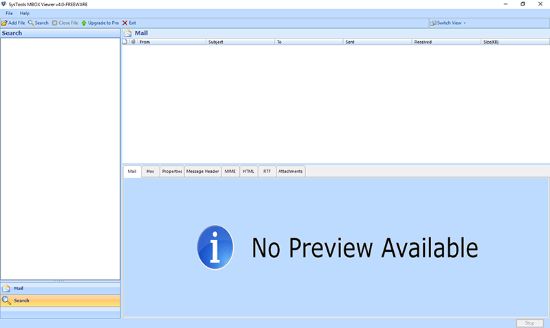 Run Free MBOX Viewer Software