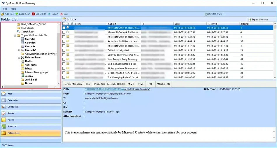 outlook pst recovery