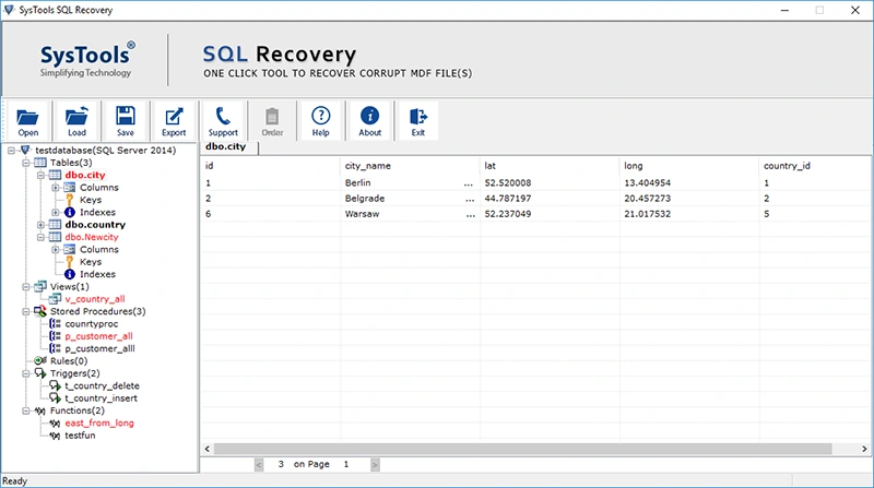 recover sql database
